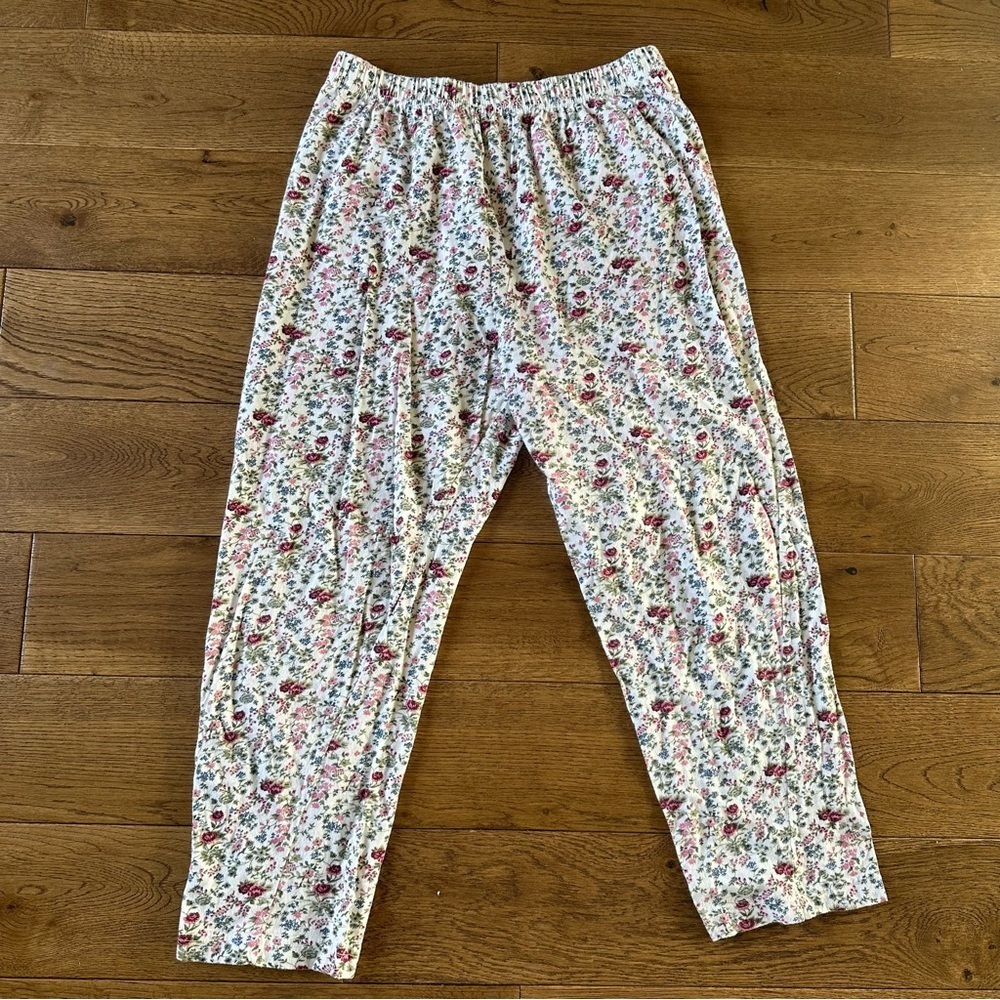 Vintage Victoria Secret 100% Cotton Floral Pajama Pants Sz S